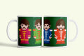 Beatles pixel bögre, fehér kerámia, egyedi nyomtatott mintával