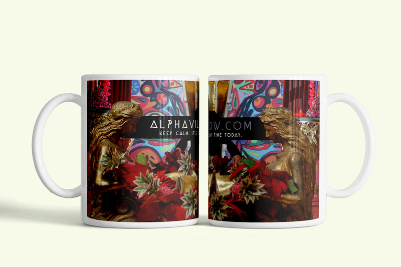 Alphaville bögre színes albumborítóval, fehér kerámia, egyedi nyomtatott mintával