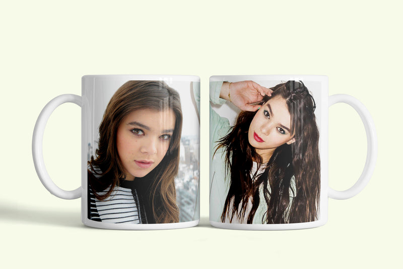 Hailee Steinfeld bögre, fehér kerámia, egyedi nyomtatott mintával