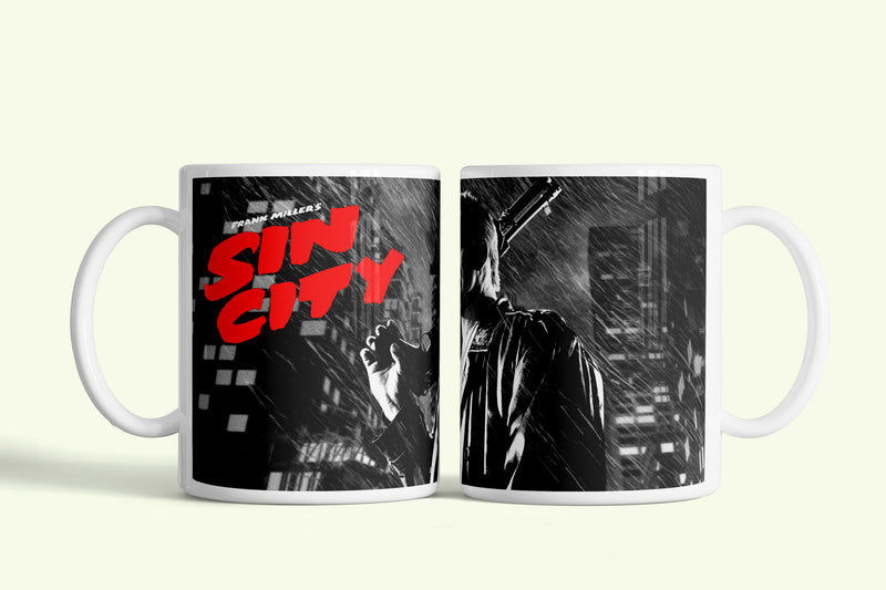 Sin City 2 bögre, fehér kerámia, egyedi nyomtatott mintával