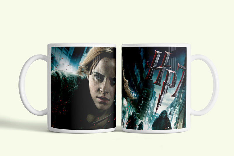 Harry Potter - Hermione bögre, fehér kerámia, egyedi nyomtatott mintával