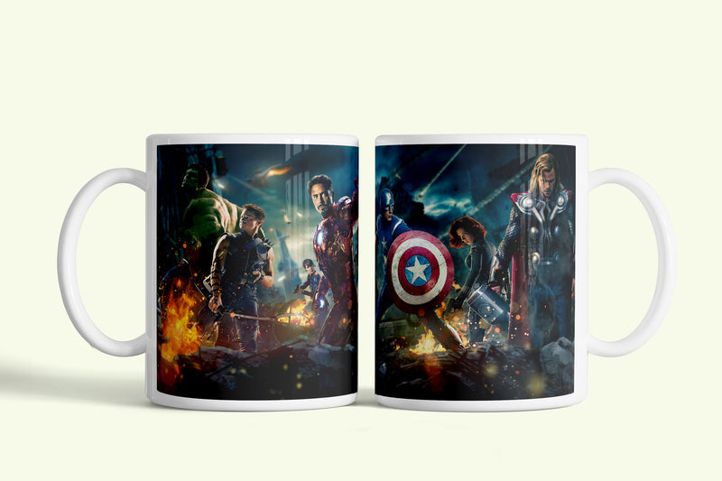 Avengers - A bosszú angyalai bögre, fehér kerámia, egyedi nyomtatott mintával