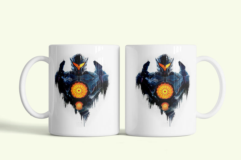 Pacific Rim Tűzgyűrű Lázadás bögre fehér, Gipsy Avengerrel, fehér kerámia, egyedi nyomtatott mintával