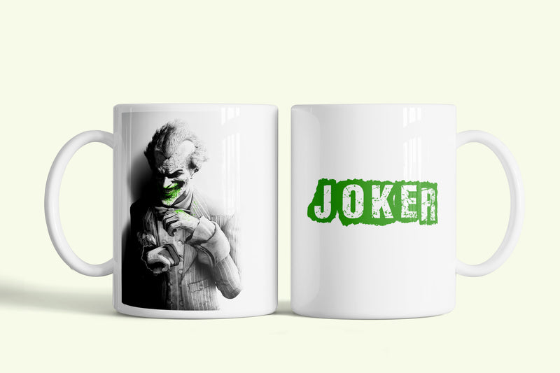 Joker bögre, fehér kerámia, egyedi nyomtatott mintával