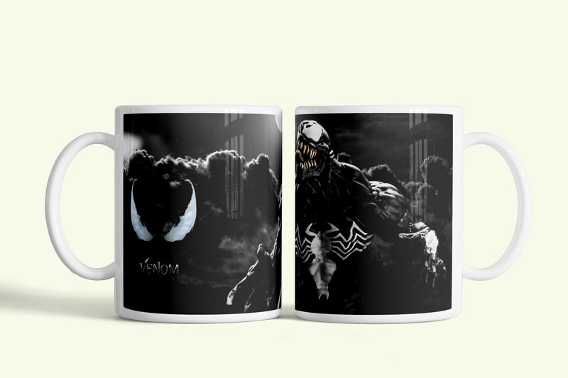 Venom bögre, fehér kerámia, egyedi nyomtatott mintával