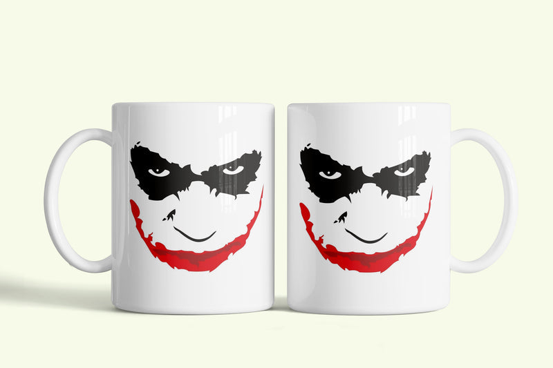 Batman Joker bögre fehér, Joker mosollyal, fehér kerámia, egyedi nyomtatott mintával