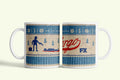 Fargo bögre kötött pulóver mintával, fehér kerámia, egyedi nyomtatott mintával