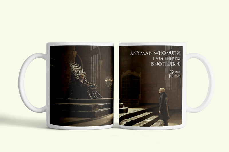 Game of Thrones Viserys Targaryen bögre, fehér kerámia, egyedi nyomtatott mintával