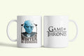 Trónok Harca Éjkirály bögre „Winter is coming” felirattal, fehér kerámia, egyedi nyomtatott mintával