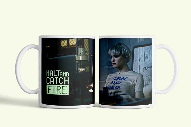 Halt and Catch Fire - CTRL nélkül bögre Cameronnal, fehér kerámia, egyedi nyomtatott mintával