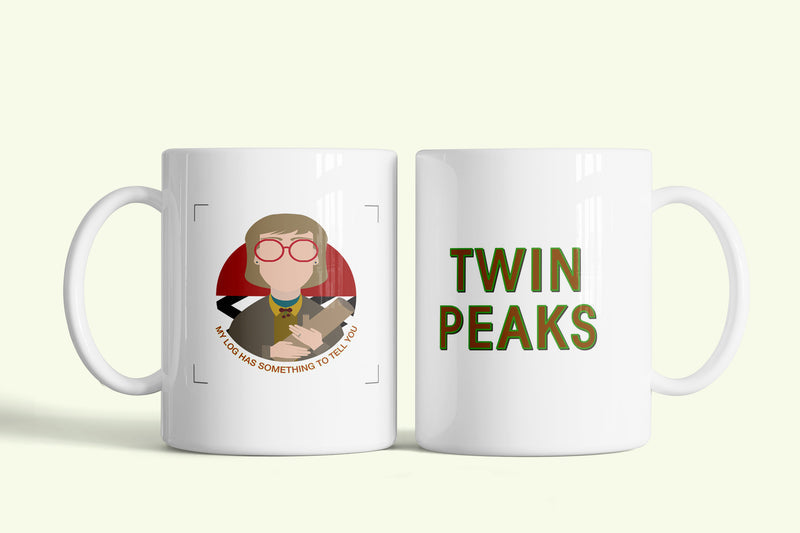 Twin Peaks, Tuskó Lady bögre, fehér kerámia, egyedi nyomtatott mintával