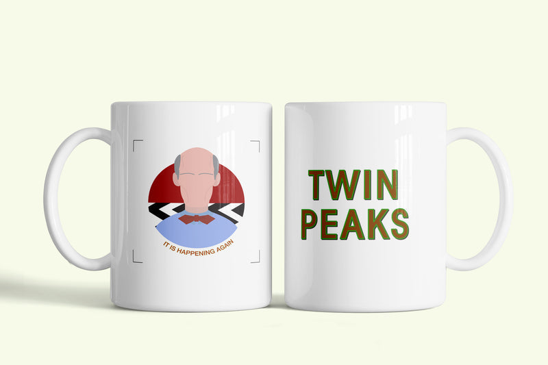 Twin Peaks, az Óriás bögre, fehér kerámia, egyedi nyomtatott mintával