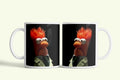Muppet show - Beaker bögre fekete háttérrel, fehér kerámia, egyedi nyomtatott mintával