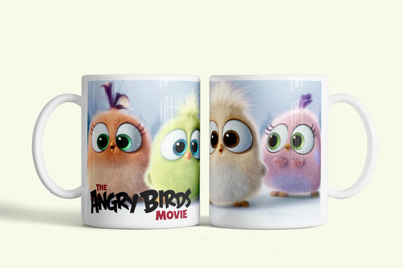 Angry Birds Film bögre fiókákkal, fehér kerámia, egyedi nyomtatott mintával