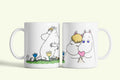 Moomins - Múminok bögre, fehér kerámia, egyedi nyomtatott mintával