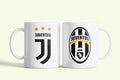 Juventus FC bögre fehér, J logóval és címerrel, fehér kerámia, egyedi nyomtatott mintával