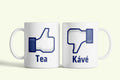 Like Tea - Dislike Kávé bögre, fehér kerámia, egyedi nyomtatott mintával
