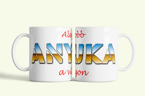 A legjobb anyuka bögre, fehér kerámia, egyedi nyomtatott mintával
