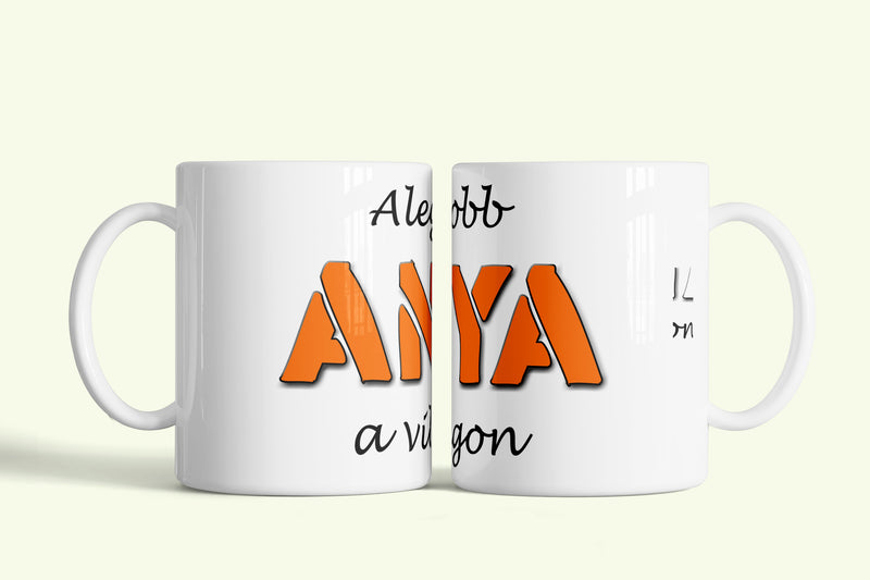 A legjobb anya bögre, fehér kerámia, egyedi nyomtatott mintával