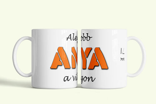 A legjobb anya bögre, fehér kerámia, egyedi nyomtatott mintával