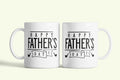 Angol feliratos bögre „Happy Father's Day” fekete, fehér kerámia, egyedi nyomtatott mintával