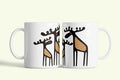 Szarvas mintás bögre, fehér kerámia, egyedi nyomtatott mintával