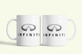 Infiniti bögre, fehér kerámia, egyedi nyomtatott mintával