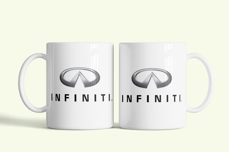 Infiniti bögre, fehér kerámia, egyedi nyomtatott mintával