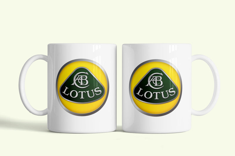 Lotus bögre, fehér kerámia, egyedi nyomtatott mintával