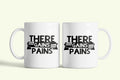 Angol feliratos bögre „There are no gains without pains”, fehér kerámia, egyedi nyomtatott mintával