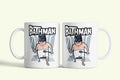 Batman - Bathman fürdőszoba bögre, fehér kerámia, egyedi nyomtatott mintával