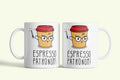 Espresso Patronum! bögre, fehér kerámia, egyedi nyomtatott mintával
