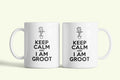 Keep Calm and I am Groot bögre több színben, fehér kerámia, egyedi nyomtatott mintával