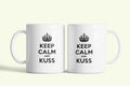 Keep Calm and Kuss több színben bögre, fehér kerámia, egyedi nyomtatott mintával
