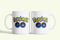 Pokemon GO bögre fehér, logóval, fehér kerámia, egyedi nyomtatott mintával