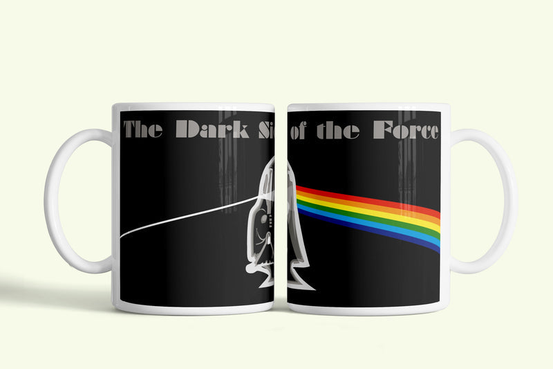 Dark Side of the Force bögre, fehér kerámia, egyedi nyomtatott mintával