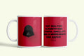 Darth Vader gondolatai bögre, fehér kerámia, egyedi nyomtatott mintával
