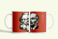 Marx, Engels, Lenin bögre, fehér kerámia, egyedi nyomtatott mintával