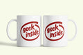 Geek inside bögre fehér, piros logóval, fehér kerámia, egyedi nyomtatott mintával