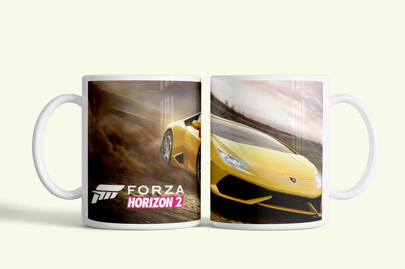 Forza Horizon bögre, fehér kerámia, egyedi nyomtatott mintával