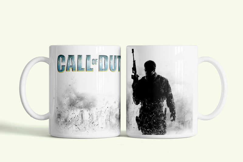 Call of Duty bögre Modern Warfare 3 fehér háttérrel, fehér kerámia, egyedi nyomtatott mintával