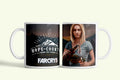 Far Cry 5 Mary May bögre, fehér kerámia, egyedi nyomtatott mintával