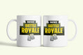 Fortnite bögre fehér, Battle Royale logóval, fehér kerámia, egyedi nyomtatott mintával