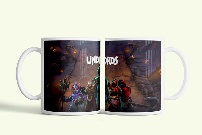 Dota Auto Chess bögre Underlords jelenettel, fehér kerámia, egyedi nyomtatott mintával