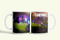 Fortnite bögre lila lámával, fehér kerámia, egyedi nyomtatott mintával