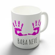 Kislány kéz- és láblenyomat (névre szóló bögre!)