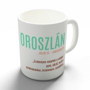 Az oroszlán tulajdonságai bögre