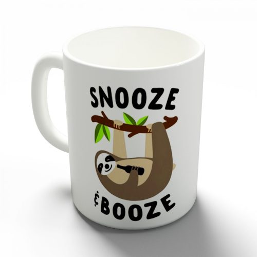 Snooze and Booze lajhár bögre