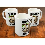 Snooze and Booze lajhár bögre